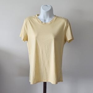 VINCE Pima Cotton Yellow Tee Size Large
